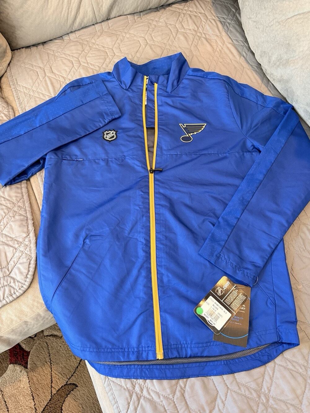 NHL St. Louis Blues Hockey Full Zip Jacket Youth Sz Large 14/16 Blue